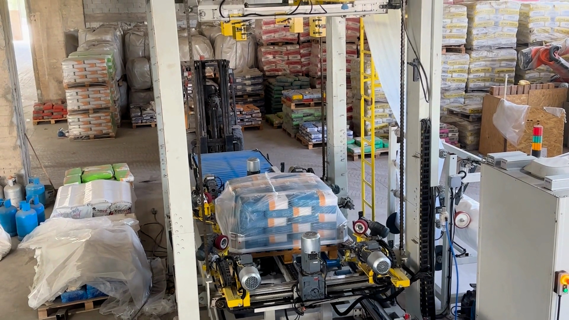 SAY-END PALLETIZING STRETCH WRAPPING